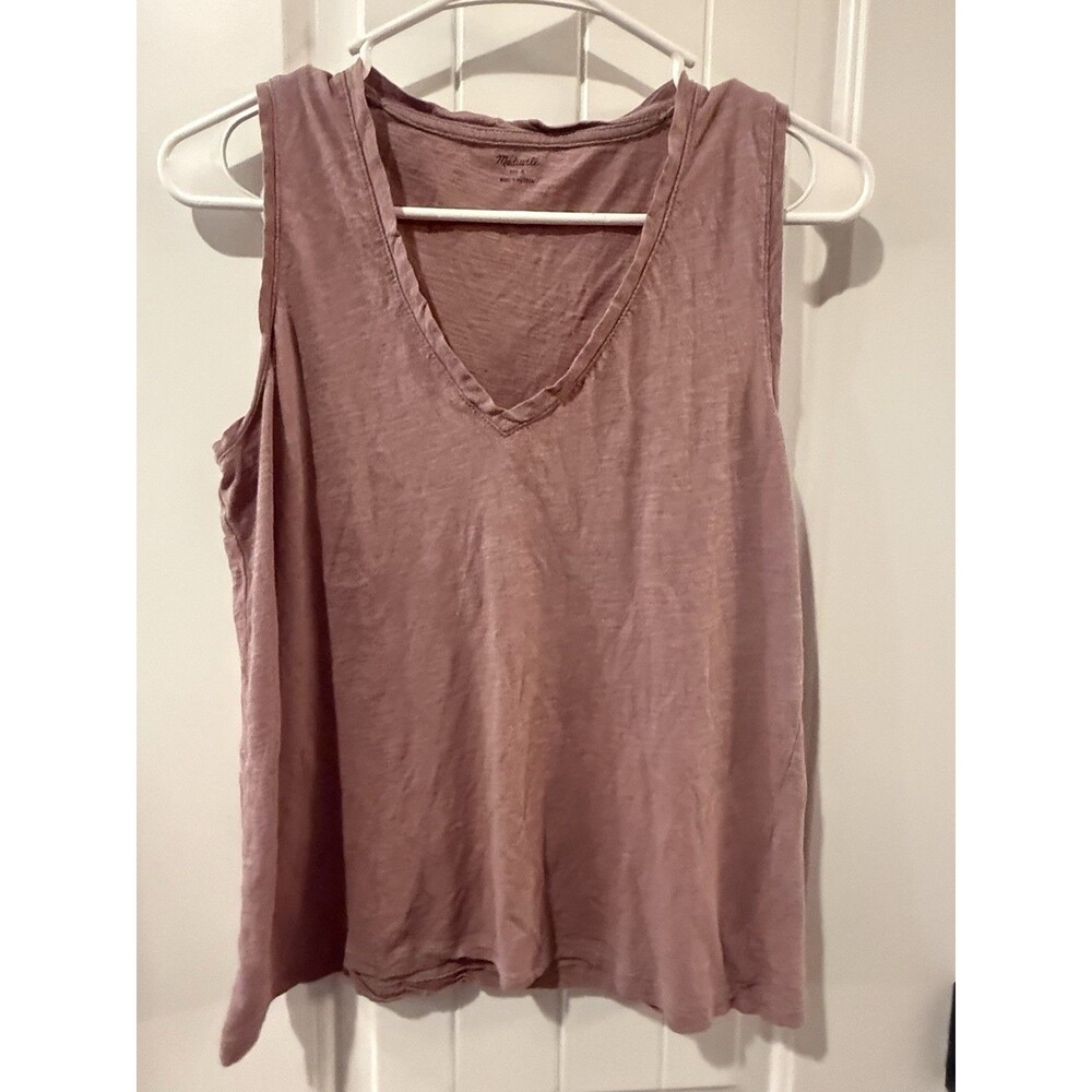 Madewell 100% Cotton Sleeveless Tank in Dusty Rose Size Small